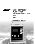 Samsung MM-T8 Instruction manual