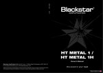 Blackstar HT METAL 1H Owner`s manual