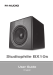 M-Audio SP-5B Studiophile Series User guide