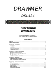 Drawmer DSL424 Operator`s manual