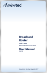 ActionTec Broadband Router MI408 User manual