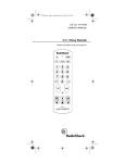 Radio Shack Easy Remote Owner`s manual