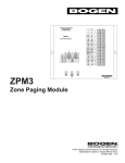 Bogen ZPM-9 Specifications