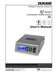 Dukane iQ Series User`s manual