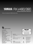 Yamaha RX-V490 Owner`s manual
