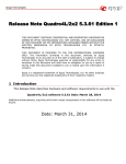 Release Note Quadro4L/2x2 5.3.61 Edition 1