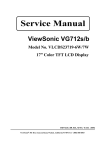 ViewSonic VG712b Service manual