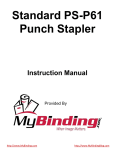 MyBinding Horizon PC-45 Instruction manual