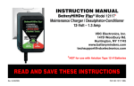 VDC Electronics 12117 Instruction manual