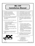 American Dryer Corp. ML-145 Installation manual