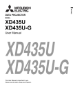Mitsubishi XD435U-G User manual