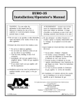 American Dryer Corp. EURO-35 Operator`s manual