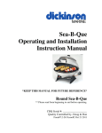 Dickinson Sea-B-Que Instruction manual