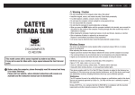 Cateye CC-RD310W Instruction manual