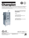 Champion Industries D-H1T Specifications