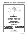 Emerson BATON ROUGE CF3200DBZ00 Owner`s manual