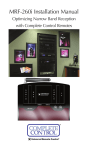 Universal Remote Control MRF-260 Installation manual