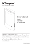 Dimplex VCX1525 Owner`s manual