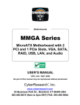 CyberResearch MMGA Series User`s manual