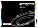 VDO MS 5000 - User manual