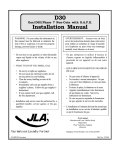 ADC Gas Electric Steam WDA-540 Installation manual