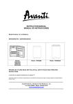 Avanti AR4596SS Instruction manual