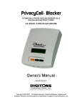 Digitone Call Blocker Owner`s manual