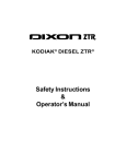 Dixon Kodiak Diesel Operator`s manual