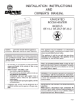 Empire Products BF-10-2 Owner`s manual