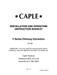Caple CHIMNEY FGC700SS Instruction manual