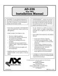 American Dryer Corp. AD-236 Installation manual