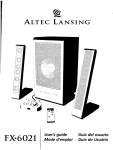 Altec Lansing FX6021 User`s guide