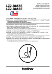 Brother LZ2-B855E Instruction manual