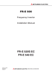 Mitsubishi Electric FR-E520 Installation manual