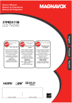 Magnavox 37MD311B Owner`s manual
