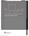 Boston Acoustics SoundWare XS Digital Cinema Owner`s manual