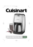 Cuisinart DGB-600BCC - Coffee Maker & Grinder Programming instructions