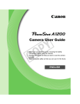 Canon Powershot A1200 IS User guide