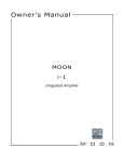 Simaudio MOON i-1 Owner`s manual