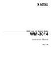 ASTRO WM-3014 Instruction manual