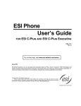 ESI 40 Business Phone User`s guide