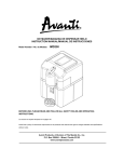 Avanti IMD250 Instruction manual