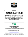 CyberResearch CZGG LU-10-X User`s manual