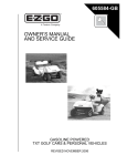 Ezgo 605584-GB Owner`s manual