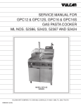 Vulcan-Hart GPC12S Service manual