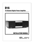 Elan D1650 Installation manual