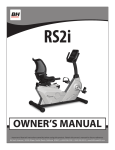 BH FITNESS RS2i Owner`s manual