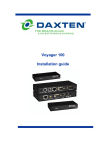 Daxten Voyager 100 Installation guide