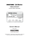 Digitone Call Blocker Owner`s manual