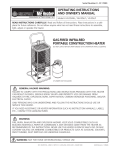 Mr. Heater HS125NG Operating instructions